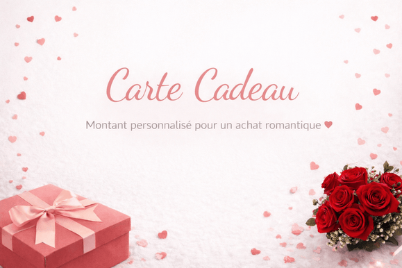 Carte cadeau numérique illustrée avec un design décoratif. Carte cadeau Saint-Valentin