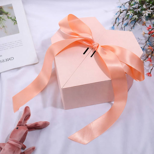 Idée cadeau romantique Saint-Valentin – coffret rose chic prêt à offrir. Boîte Cadeau