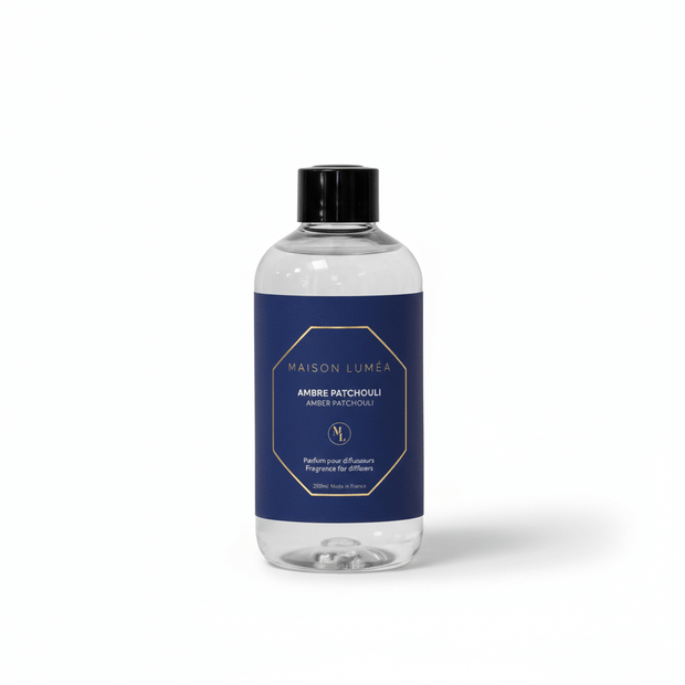 Diffuseur de parfum Ambre Patchouli Maison Luméa – senteur orientale, parfum de Grasse. Parfum pour diffuseurs