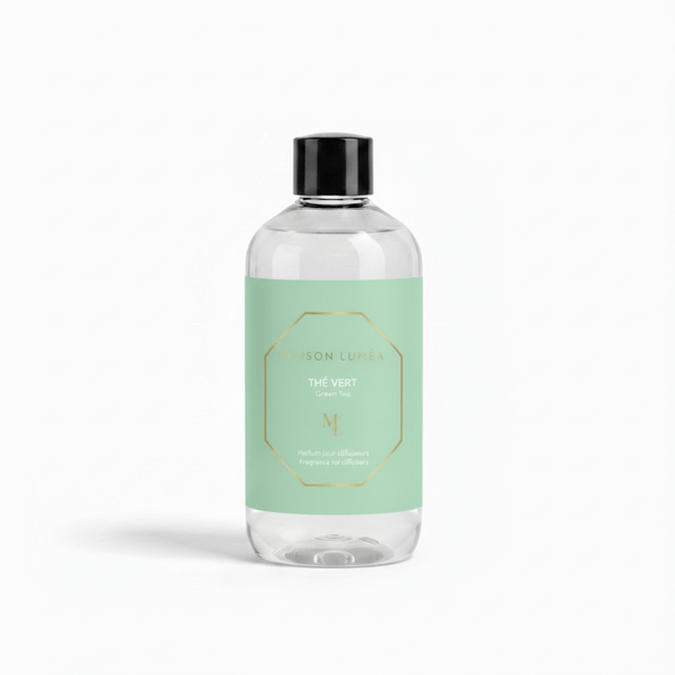 Diffuseur de parfum à bâtons Maison Luméa, flacon élégant, parfum de Grasse, fabrication française. Parfum pour diffuseurs