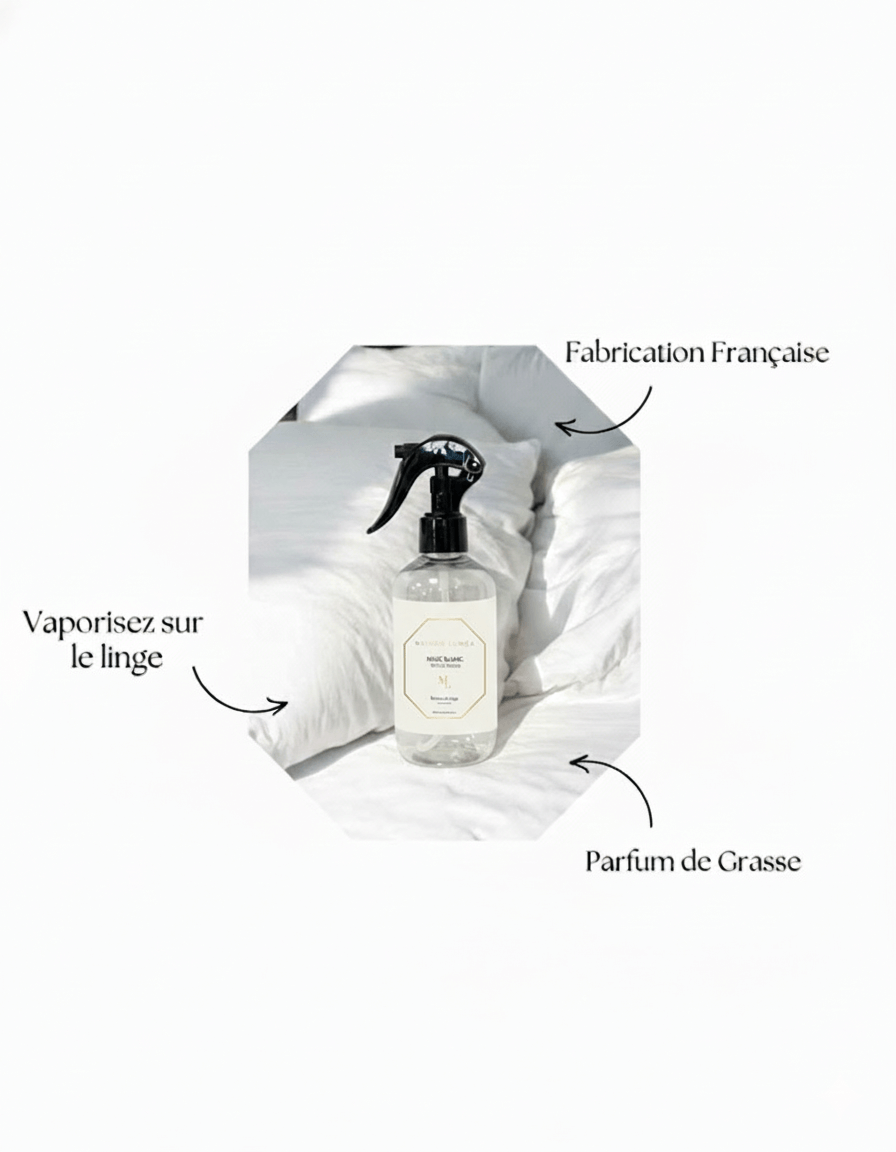 Brume de linge  Maison Luméa – spray parfumé pour linge aux parfums de Grasse