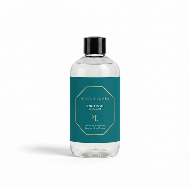 Parfum pour diffuseurs.Diffuseur de parfum à bâtons Maison Luméa, flacon élégant, parfum de Grasse, fabrication française