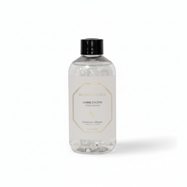 Diffuseur de parfum à bâtons Maison Luméa, flacon élégant, parfum de Grasse, fabrication française. Parfum pour diffuseurs