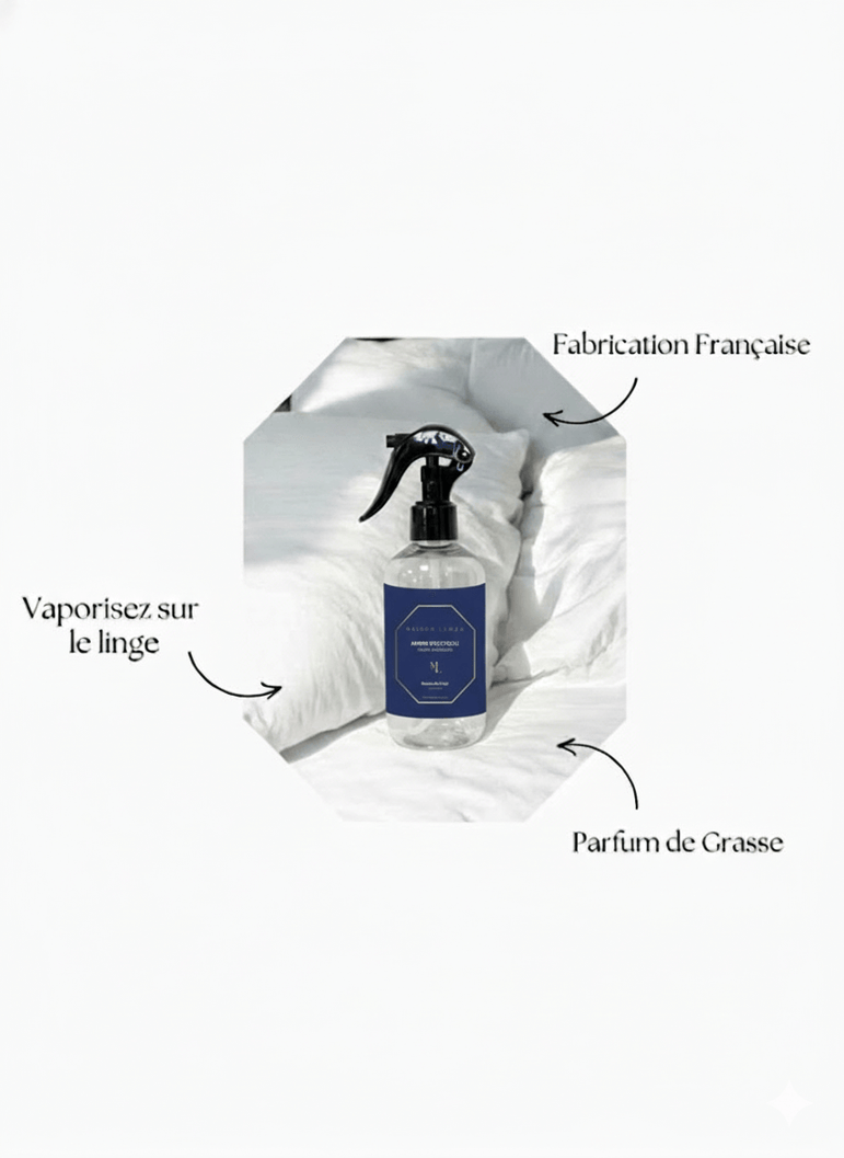 Brume de linge  Maison Luméa – spray parfumé pour linge aux parfums de Grasse