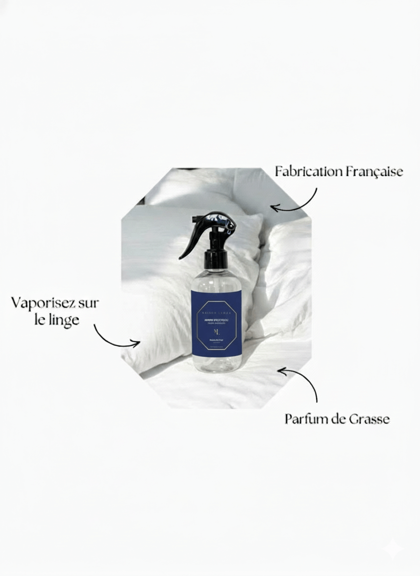Brume de linge  Maison Luméa – spray parfumé pour linge aux parfums de Grasse