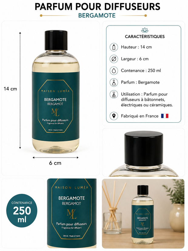 Parfum pour diffuseurs BERGAMOTE