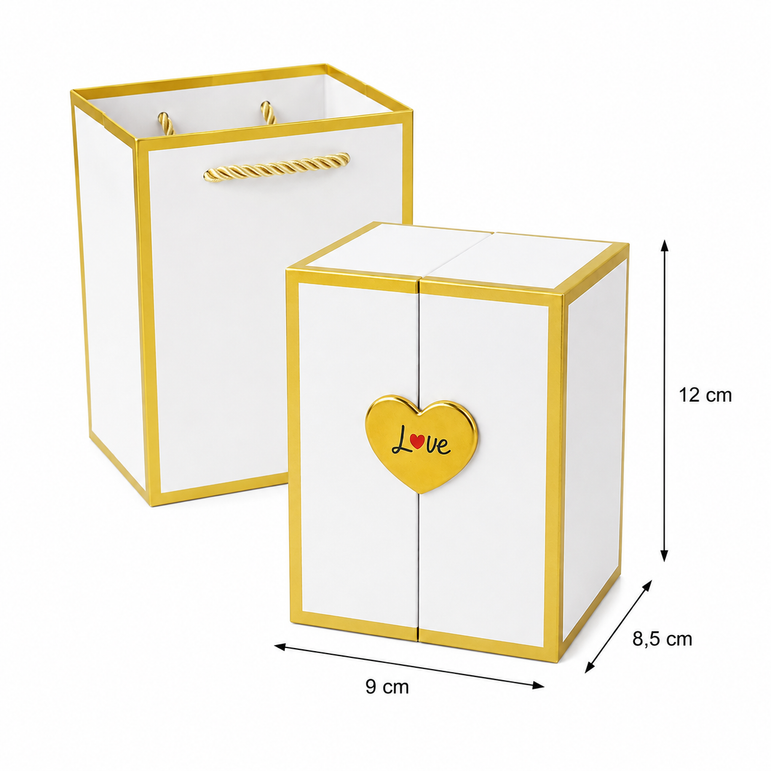 Coffret Cadeau Luxe Ourson & Roses Éternelles
