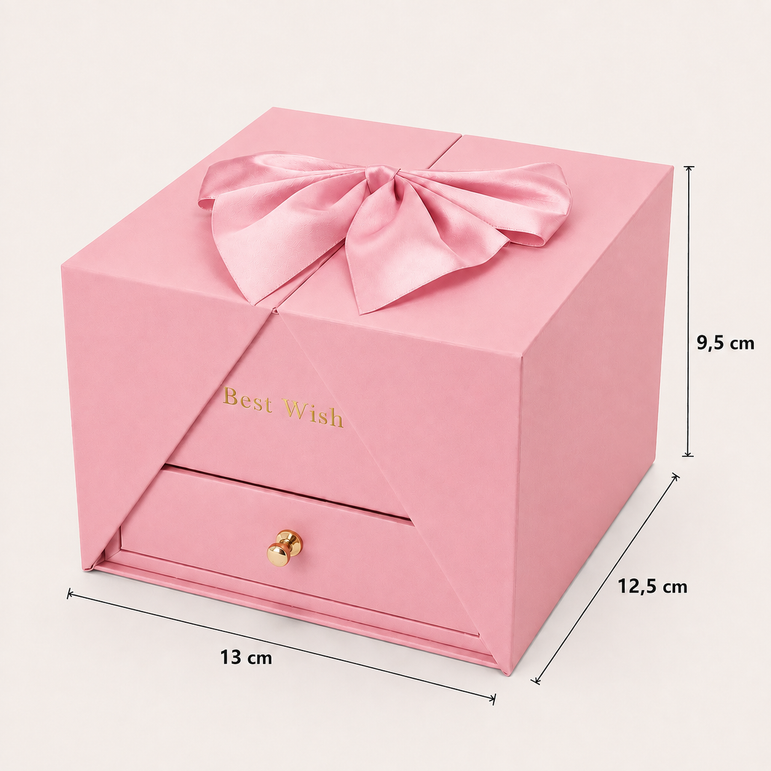 Coffret Roses Éternelles avec Tiroir Surprise – Cadeau Romantique