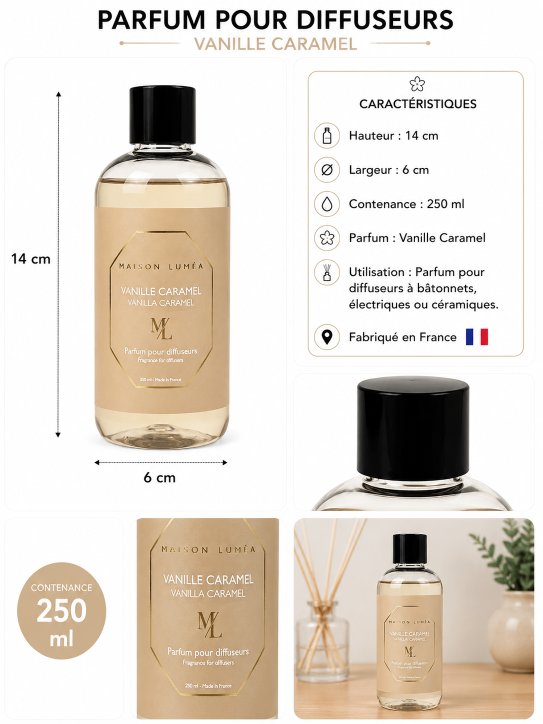 Parfum pour diffuseurs VANILLE CARAMEL