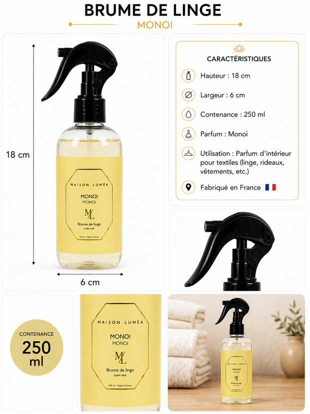 Brume de Linge Monoï – Maison Luméa