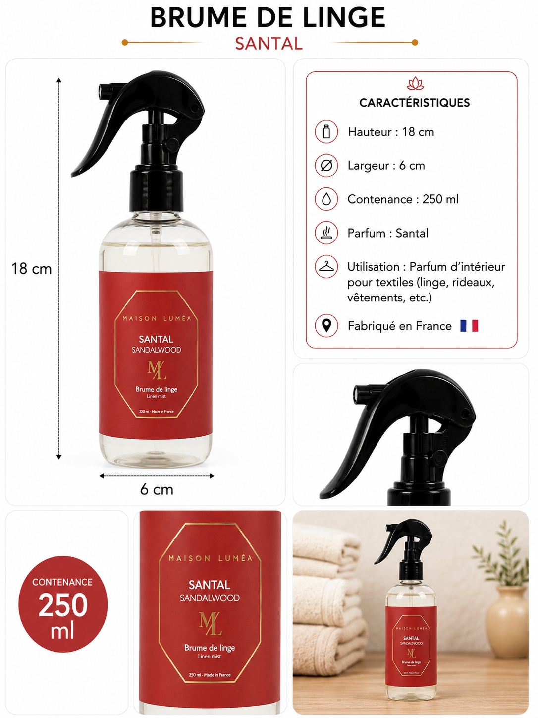 Brume de Linge Santal – Maison Luméa