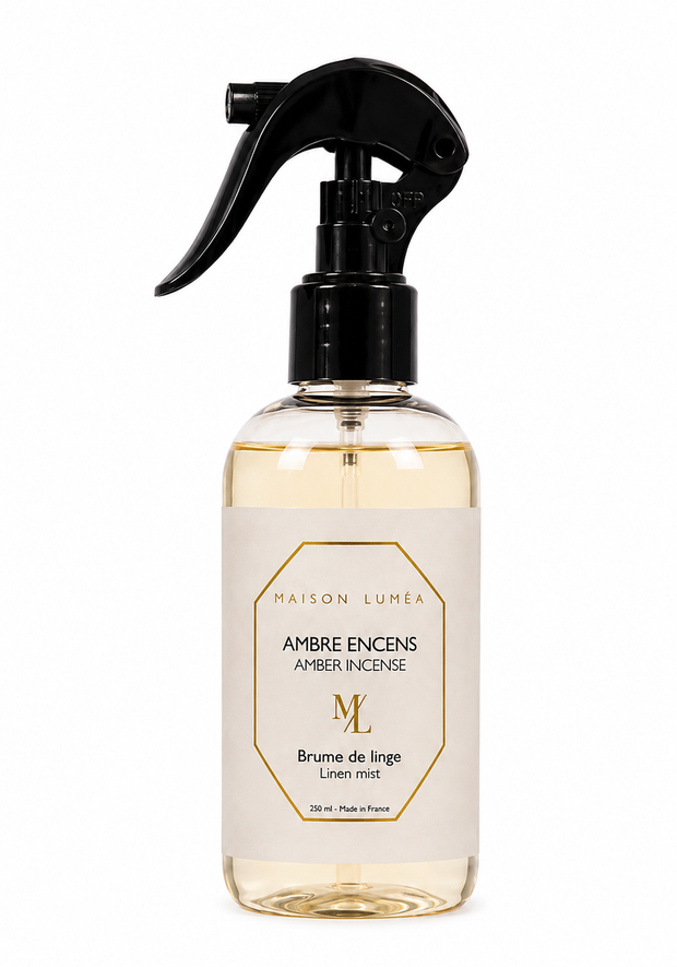Brume de Linge Ambre Encens – Maison Luméa