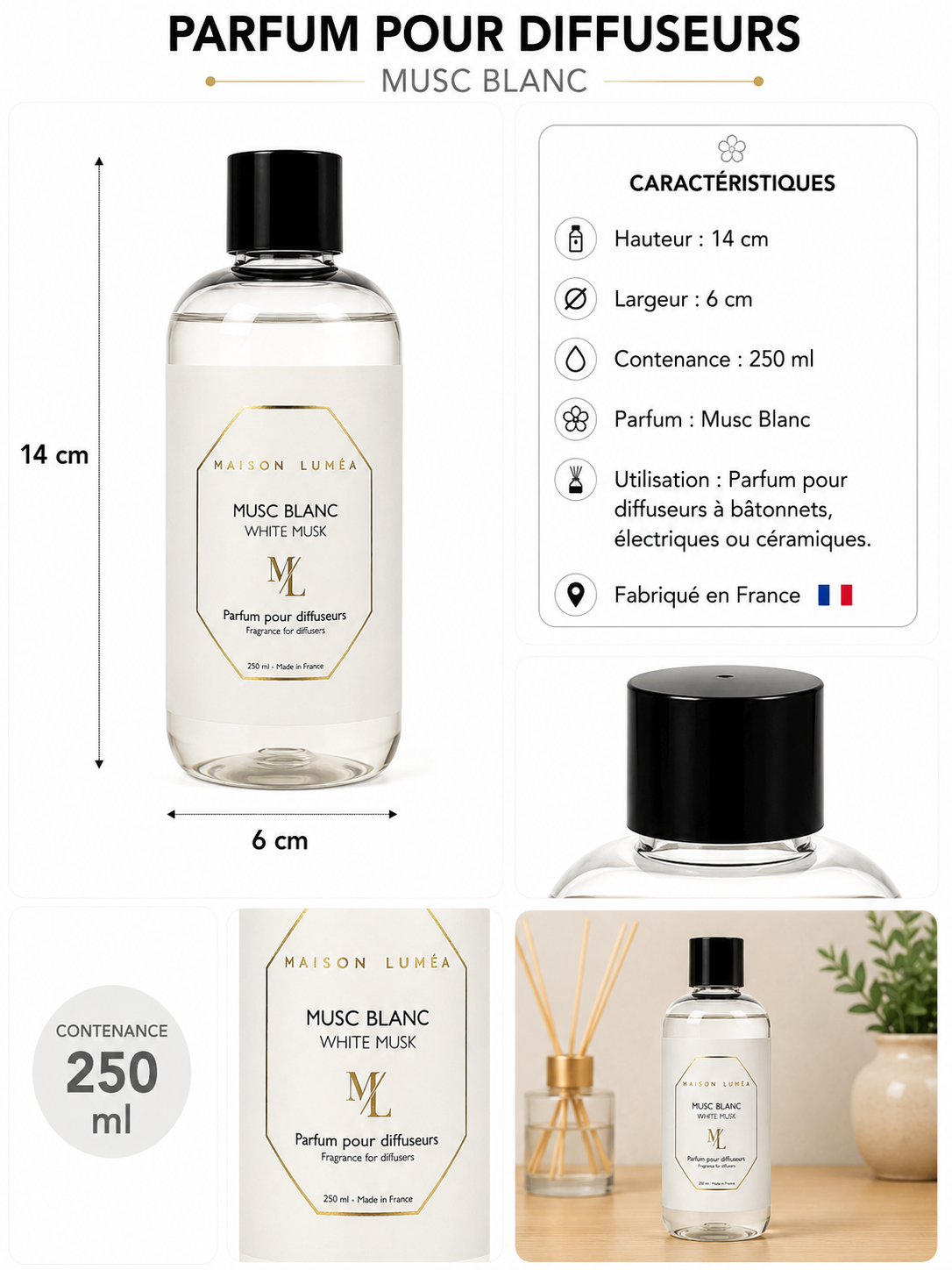 Parfum pour diffuseurs MUSC BLANC