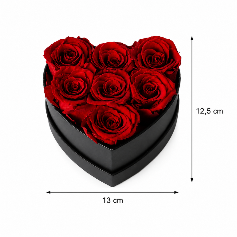 Cœur Éternel Rouge – Roses de Luxe