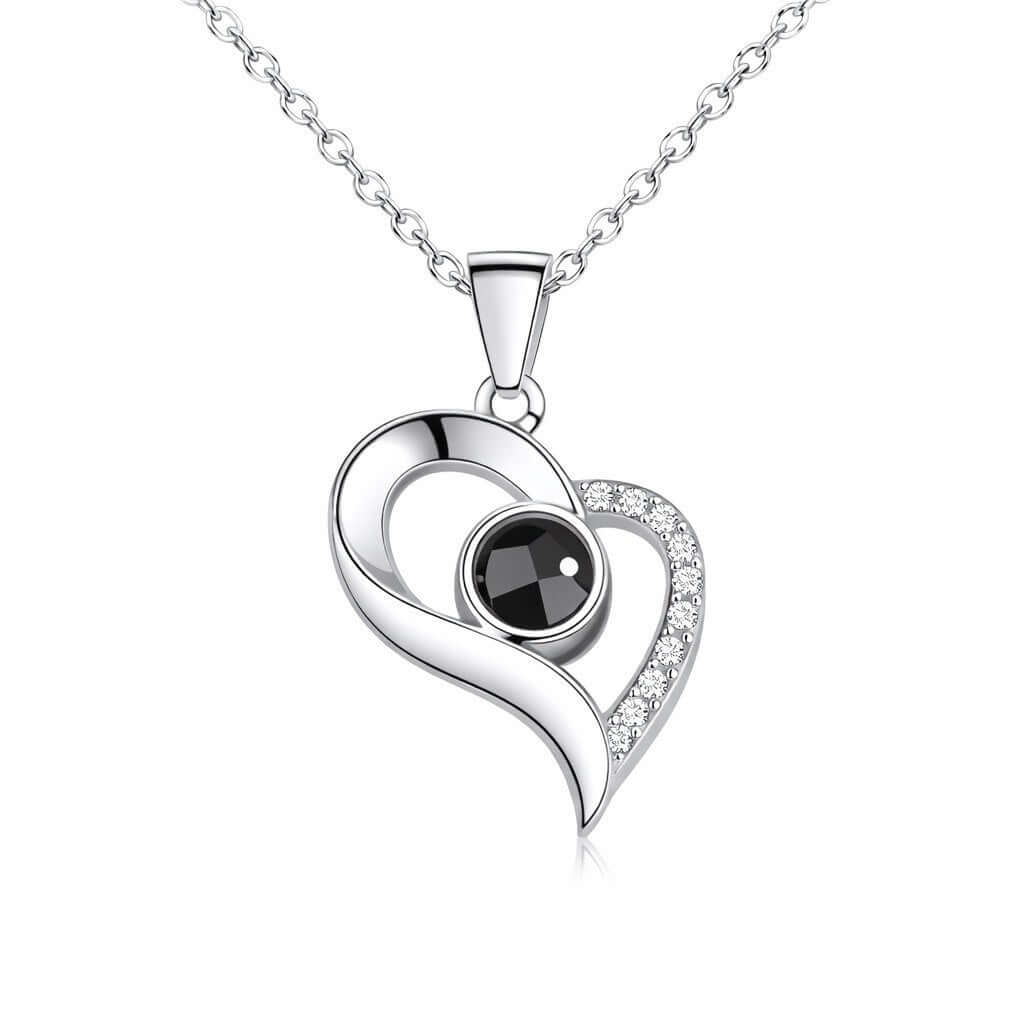Collier cœur rose, pendentif en forme de cœur. Collier Cœur Éternel