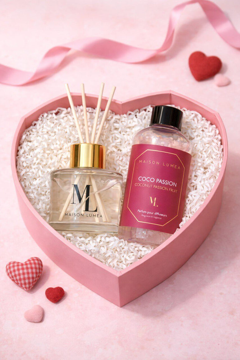 Coffret Parfum & Diffuseur Coco Passion Maison Luméa – cadeau Saint-Valentin raffiné