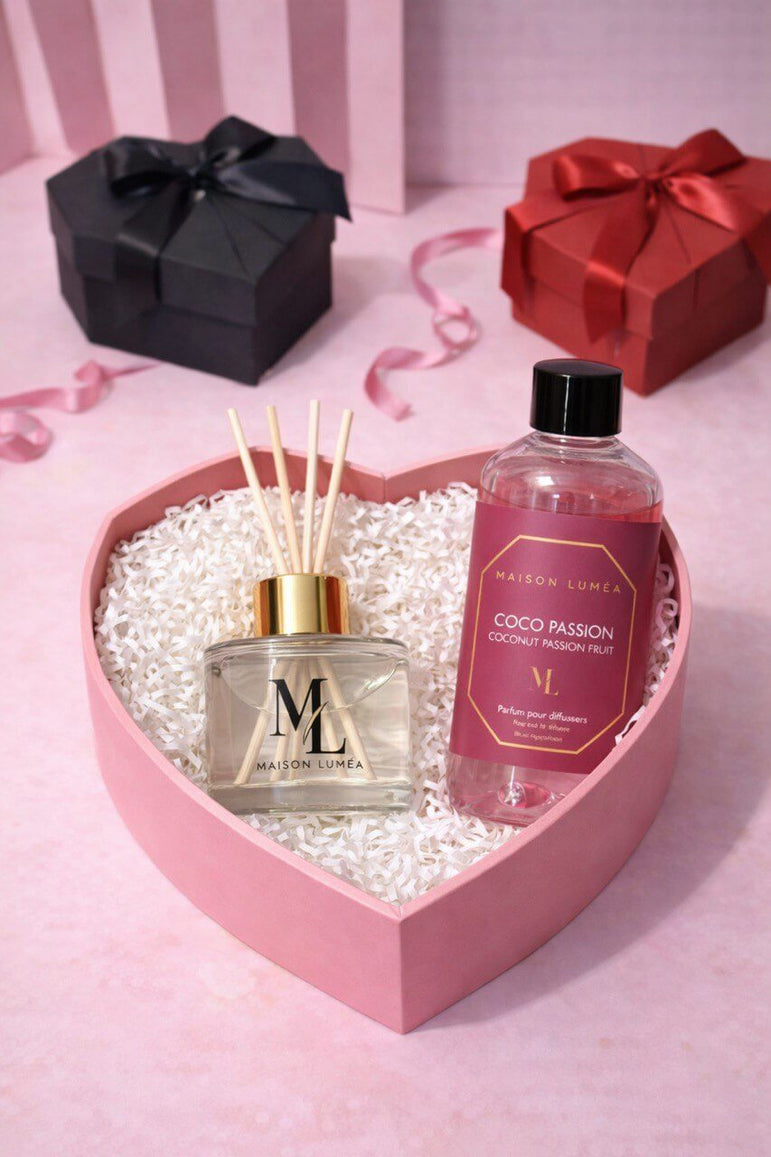Coffret Parfum & Diffuseur Coco Passion en coffret cœur – cadeau romantique Saint-Valentin