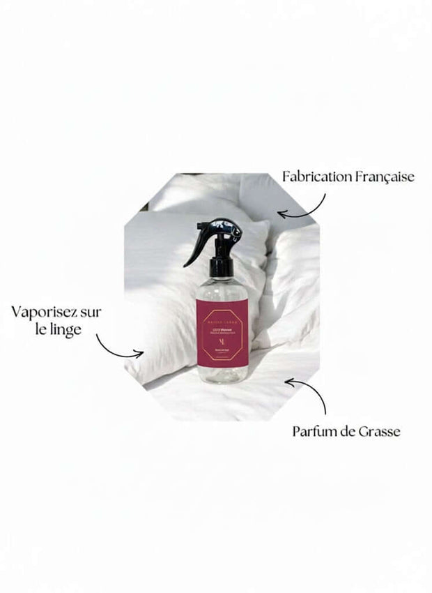 Brume de linge  Maison Luméa – spray parfumé pour linge aux parfums de Grasse
