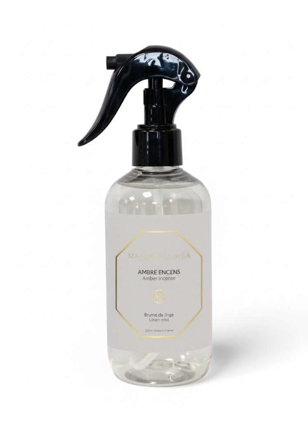 Brume de linge Musc Blanc Maison Luméa – spray parfumé pour linge aux parfums de Grasse